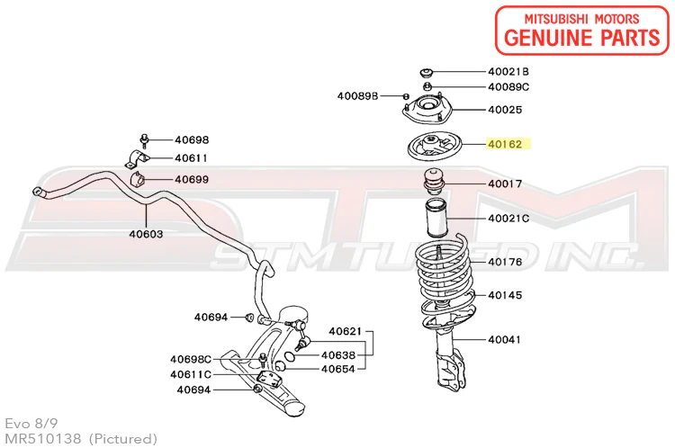 Mitsubishi Front Suspension Upper Seat - Evo 7/8/9 - Image 3