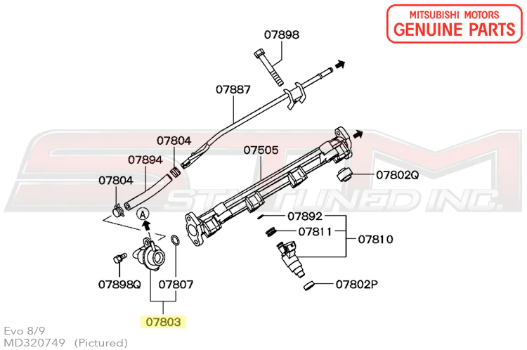 Mitsubishi Fuel Pressure Regulator - Evo 4-9 - Image 3