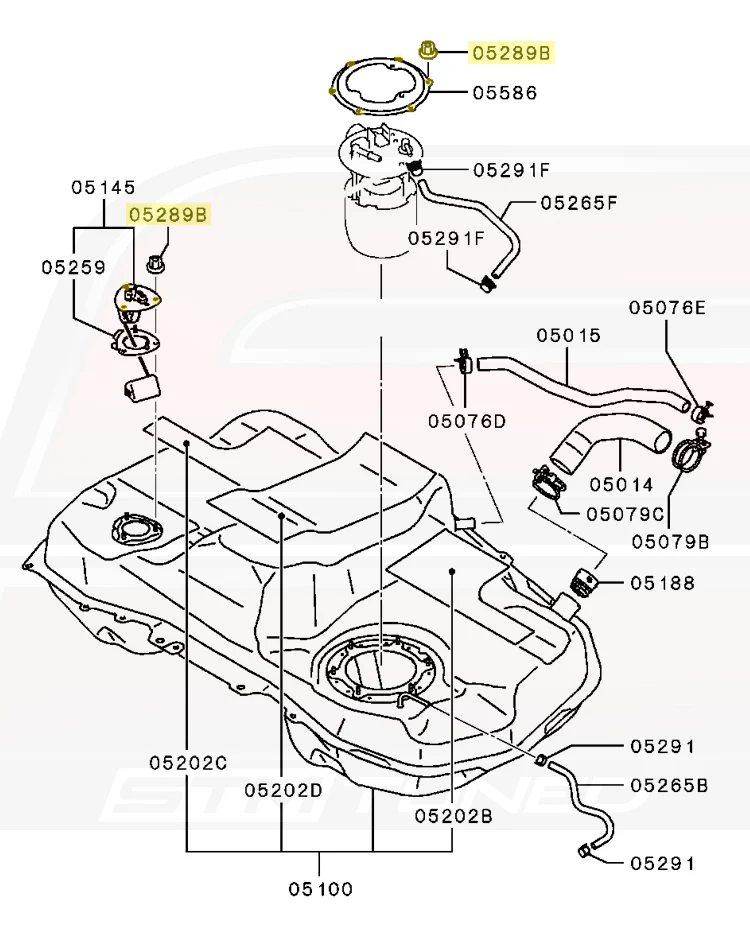 Mitsubishi OEM Fuel Tank Nut for Evo 7/8/9/X (MS440501) - Image 5