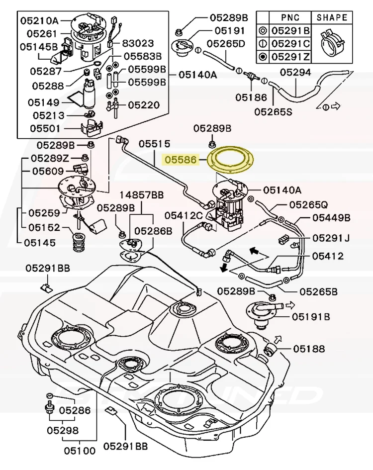 Mitsubishi OEM Fuel Pump Bracket Plate for Evo 7/8/9 (MR271158) - Image 3