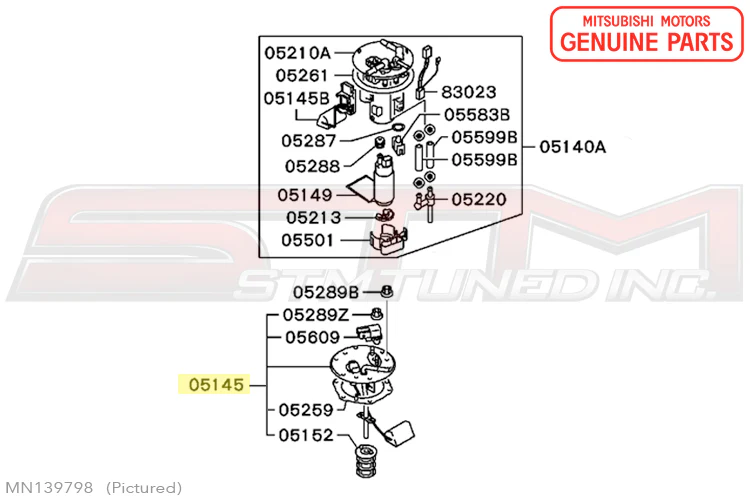 Mitsubishi Fuel Tank Gauge Unit for Evo 8/9 (MN139798) (Discontinued) - Image 5