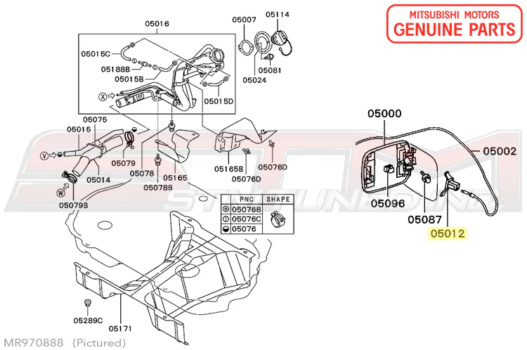 Mitsubishi Gas Door Lid Hook - Evo 7/8/9 - Image 4