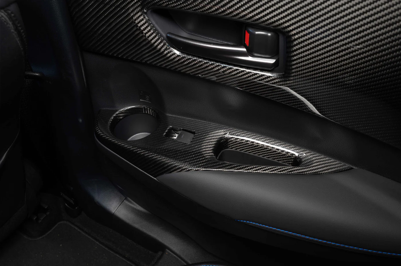 Rexpeed Carbon Fiber Door Trim Covers for GR Corolla (GC15) - Image 2