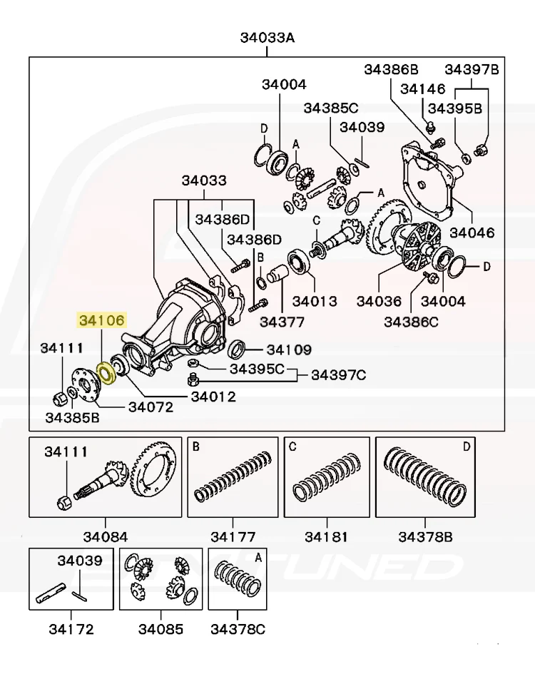 Mitsubishi OEM Rear Diff Seal for Evo I-X DSM (MB393929) - Image 3