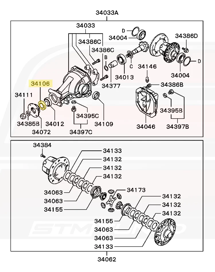 Mitsubishi OEM Rear Diff Seal for Evo I-X DSM (MB393929) - Image 4