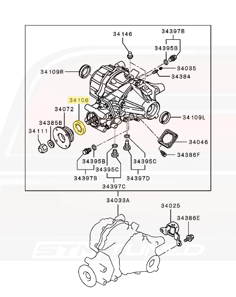 Mitsubishi OEM Rear Diff Seal for Evo I-X DSM (MB393929) - Image 5