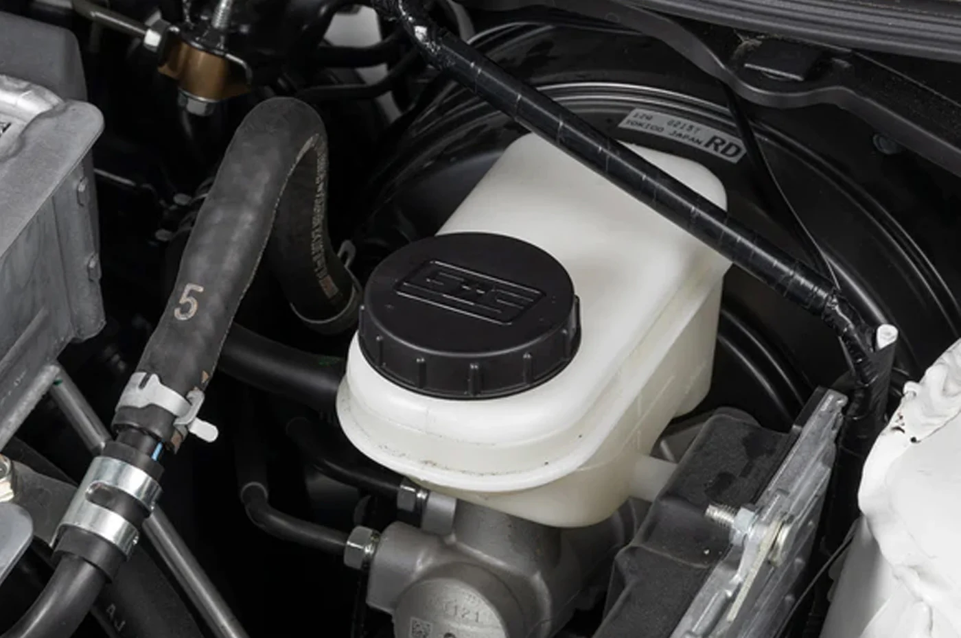 GrimmSpeed Engine Bay Reservoir Cap Set for 2002-2021 Subaru WRX STi (GRM120069) - Image 3