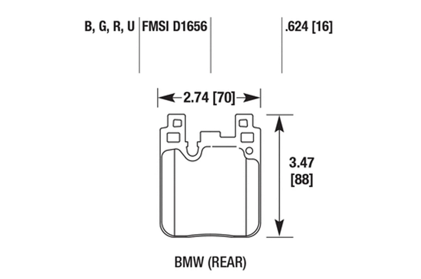 Hawk PC Performance Ceramic Brake Pads for F8X M2 M3 M4 (Blue Calipers) - Image 3