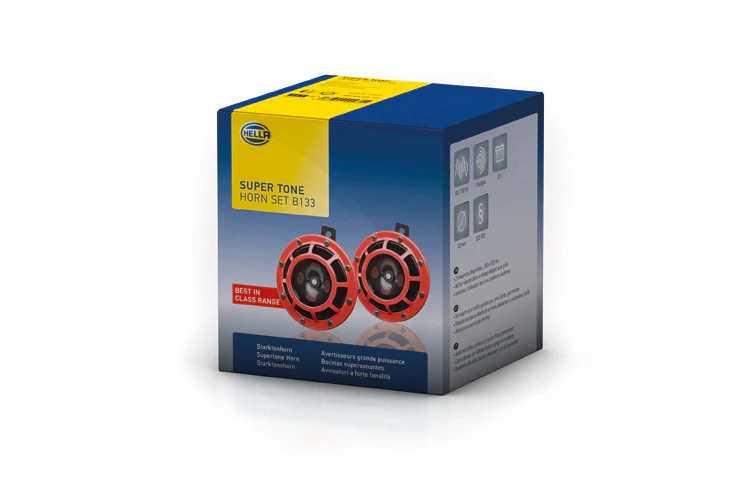 Hella Red Twin Supertone Horns (003399801) - Image 3