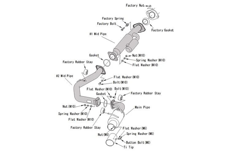 HKS Hi Power Exhaust for BRZ FRS 86 (32016-BT002) - Image 4