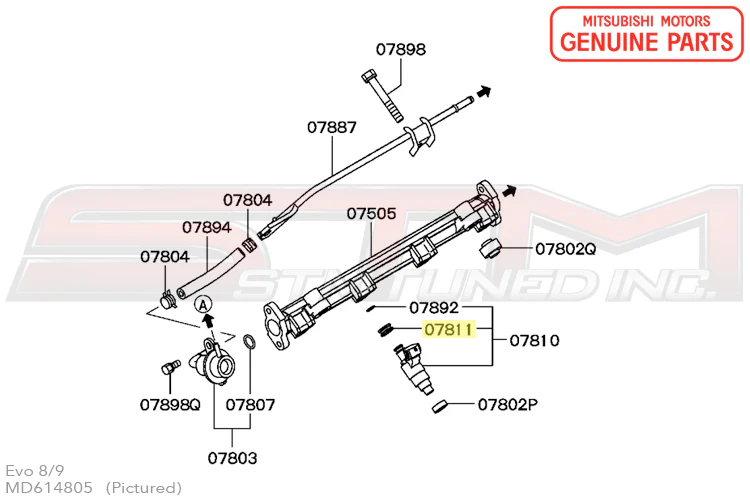 Mitsubishi Injector Sheet - Evo/DSM/3S - Image 3