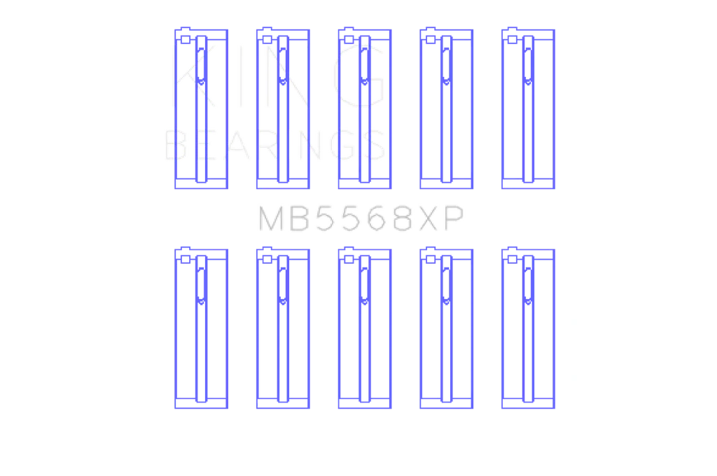 King Engine Bearings Acura D16A1/97-01 Honda H22A4/98+ F23A Performance Main Bearing Set - Size STD - Image 3