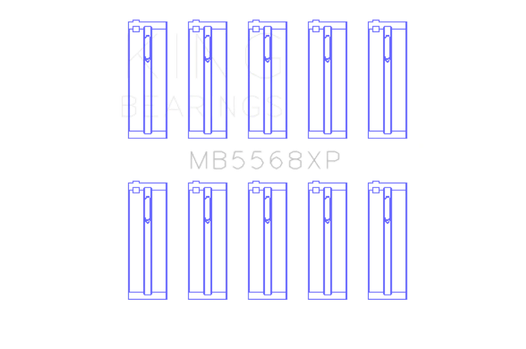 King Engine Bearings Acura D16A1/97-01 Honda H22A4/98+ F23A Performance Main Bearing Set - Size STD - Image 7