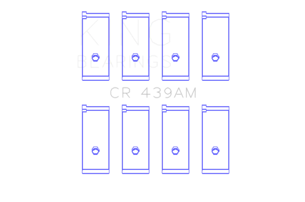 King Engine Bearings Honda A18A1/A20A1/B20A3/BS1/ES/ET1-2 Connecting Rod Bearing Set - Image 9