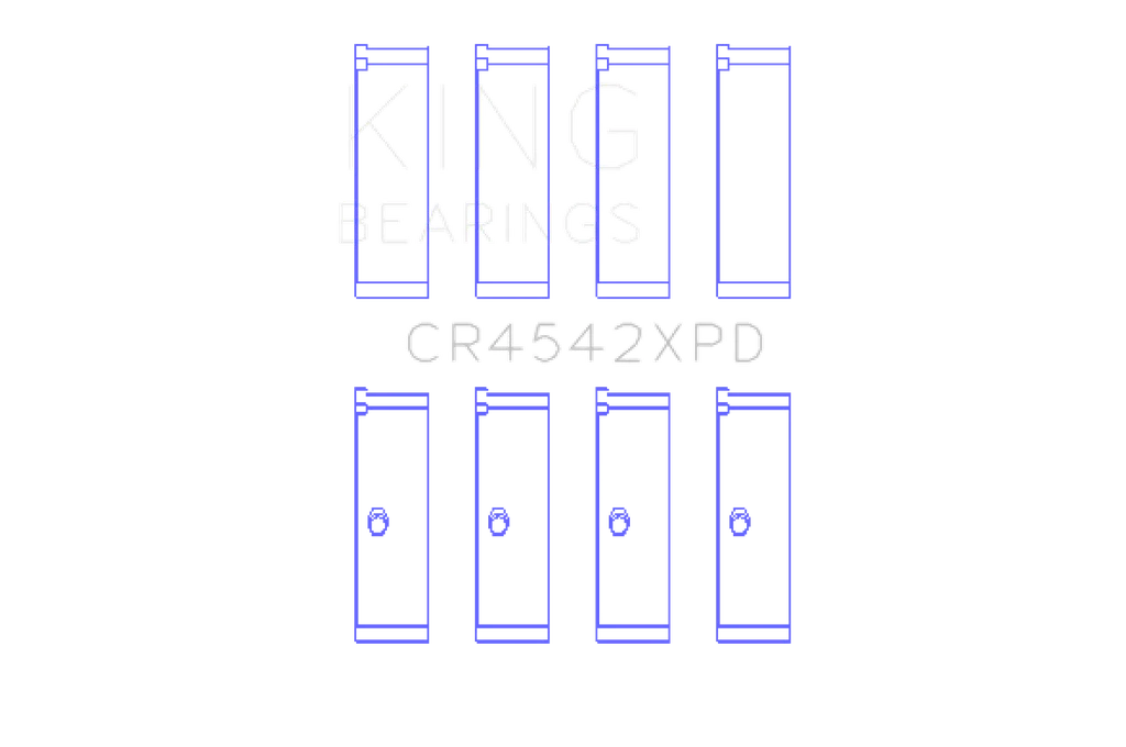 King Honda K-Series 2.0L/2.4 LXP Tri-Metal Performance Connecting Rod Bearing (Set of 4) - Size STDX - Image 2