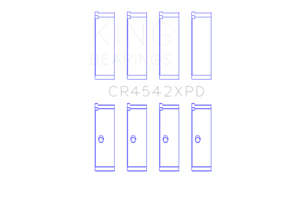 King Honda K-Series 2.0L/2.4 LXP Tri-Metal Performance Connecting Rod Bearing (Set of 4) - Size STDX - Image 8