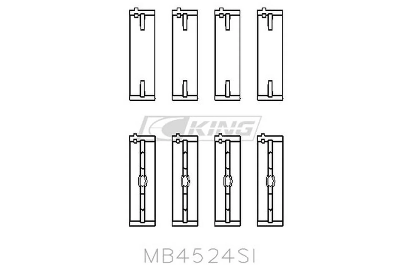 King Main Bearings for VR38DETT Nissan R35 GTR (MB4524SI) - Image 2