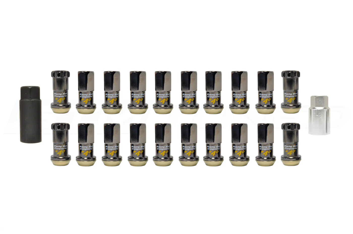 Project Kics R40 Black Lug Nuts with Locks (M12 x 1.5) (KRC11K) - Image 2