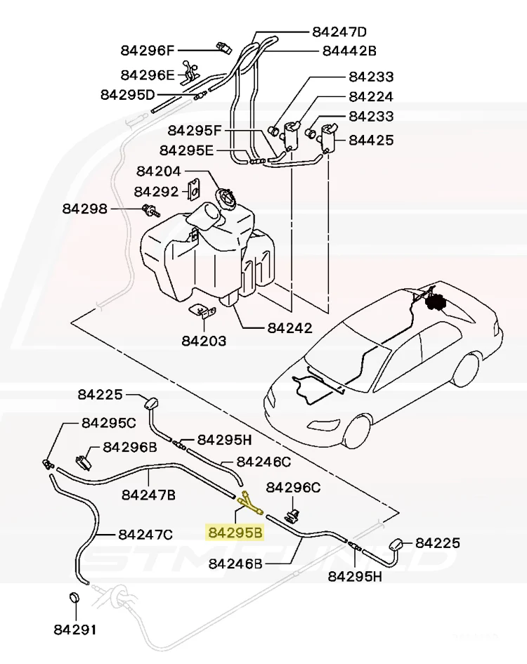 Mitsubishi OEM Washer Hose Joint for Evo 7/8/9/X (MB084419) - Image 4