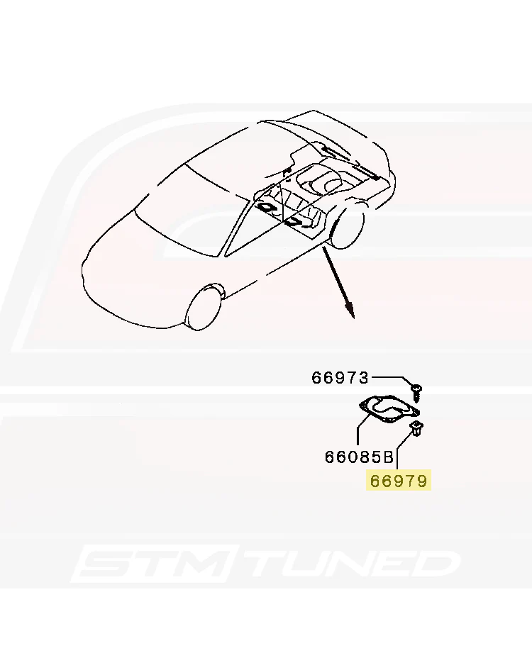 Mitsubishi OEM Fuel Tank Inspection Lid Grommet for Evo 8/9 (MB174347) - Image 3