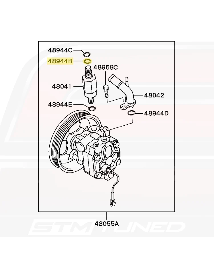 Mitsubishi OEM Power Steering Pump Oring for Evo 7/8/9 (MB266692) - Image 2