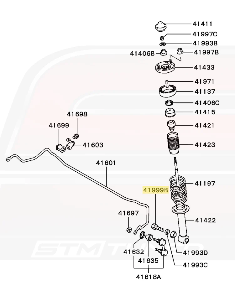 Mitsubishi OEM Rear Strut Bolt for DSM (MB515260) - Image 3