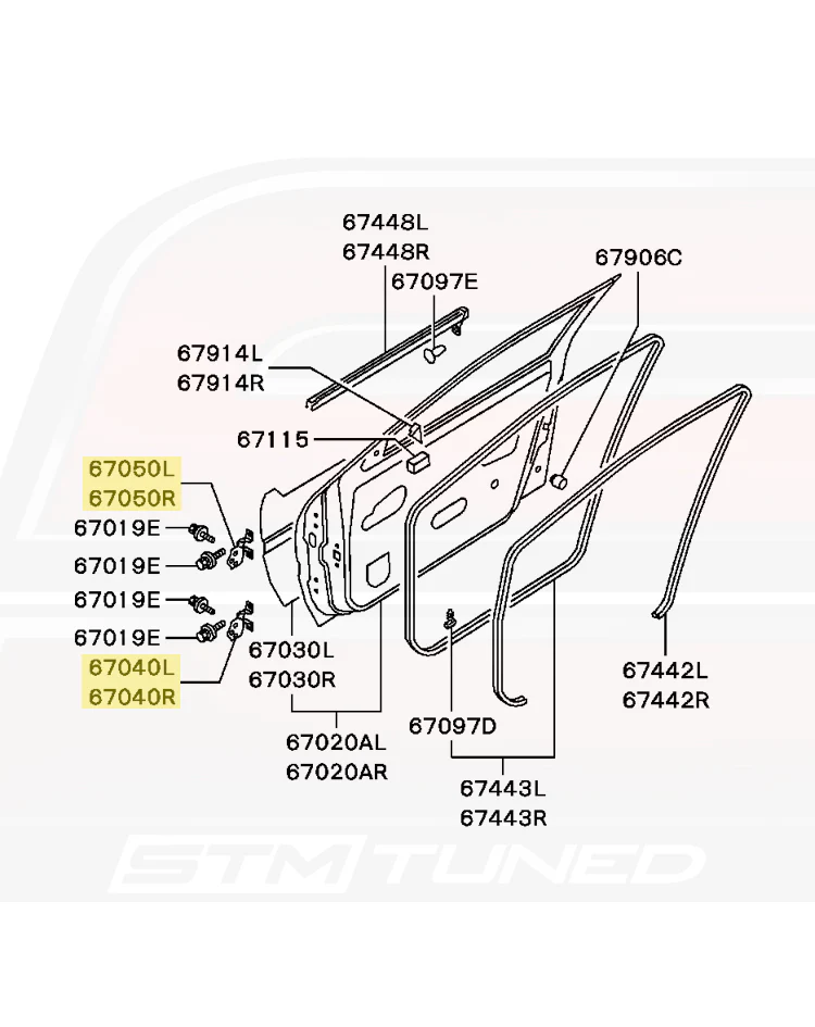 Mitsubishi OEM Door Hinges for 1G/2G DSM - Image 6
