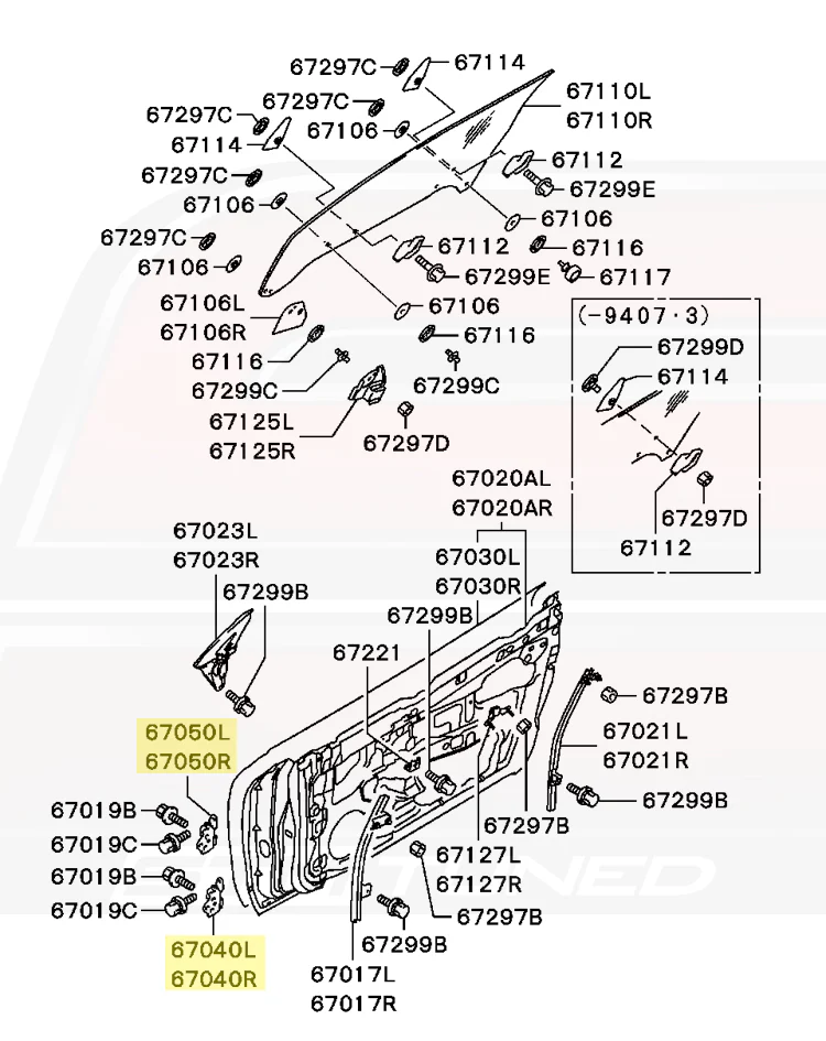 Mitsubishi OEM Door Hinges for 1G/2G DSM - Image 7