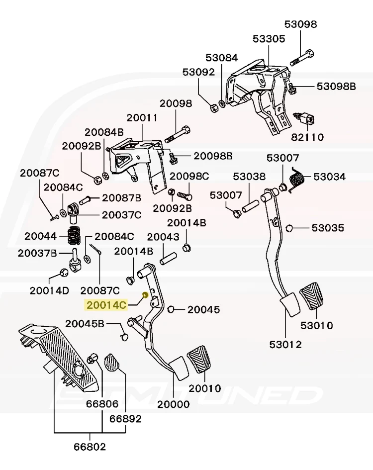 Mitsubishi OEM Clutch/Brake Pedal Bushing for Evo 1-9/DSM (MB555171) - Image 6