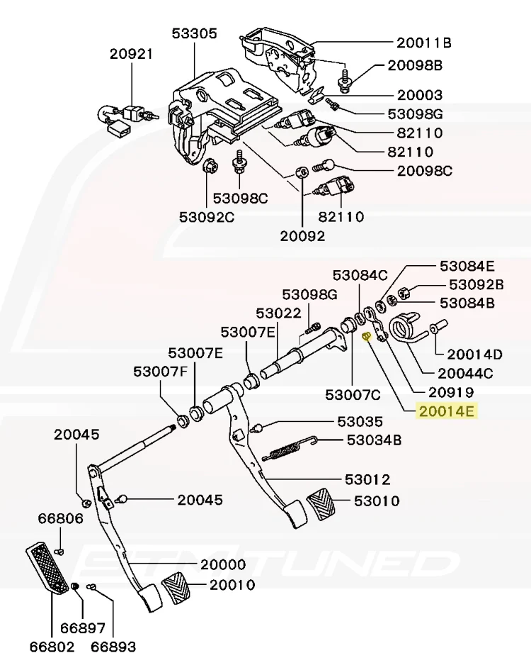 Mitsubishi OEM Clutch/Brake Pedal Bushing for Evo 1-9/DSM (MB555171) - Image 7