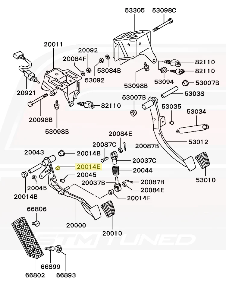 Mitsubishi OEM Clutch/Brake Pedal Bushing for Evo 1-9/DSM (MB555171) - Image 8