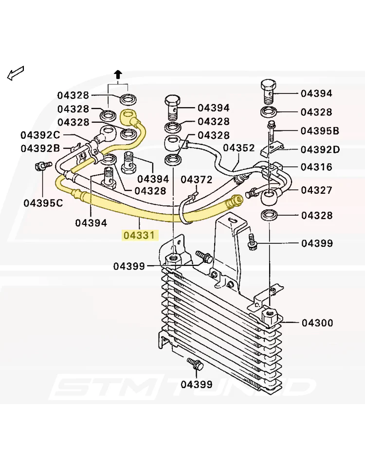 Mitsubishi OEM Engine Oil Cooler Return Hose for 3000GT (MB605470) - Image 5