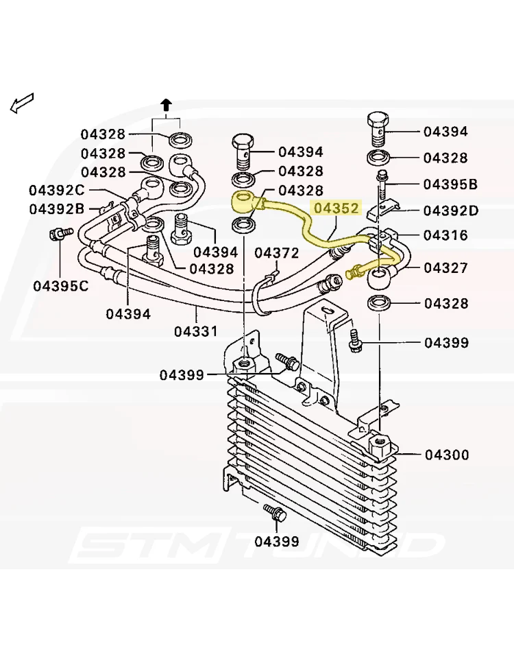 Mitsubishi OEM Engine Oil Cooler Return Tube for 3000GT (MB605475) - Image 4