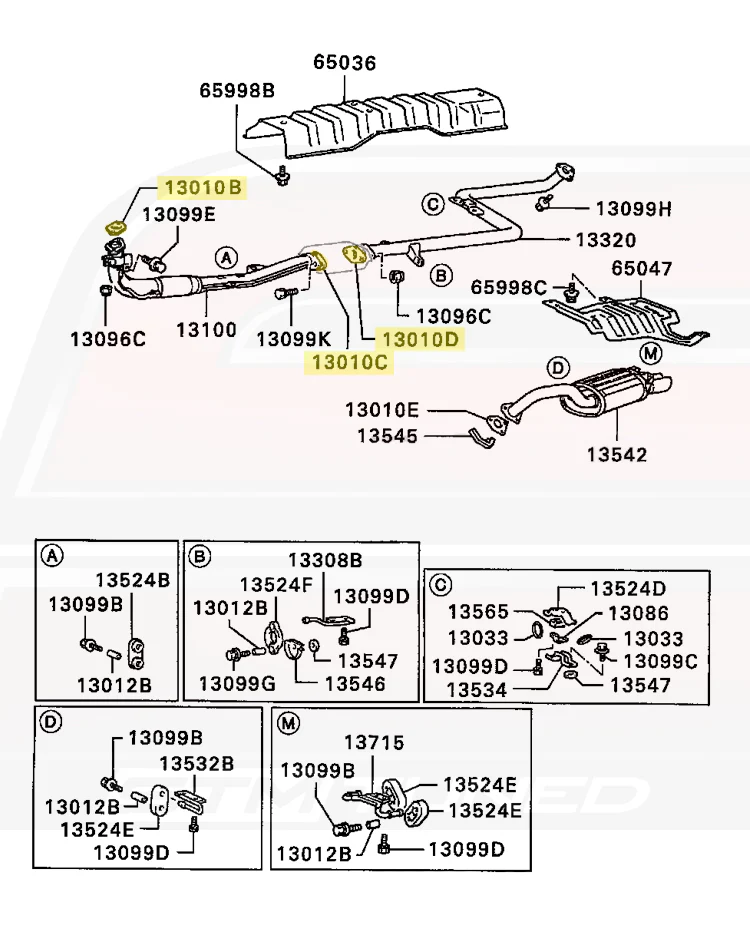 Mitsubishi OEM 2.25" Exhaust Gasket for DSM/3S/Evo 1-3 (MB687002) - Image 5