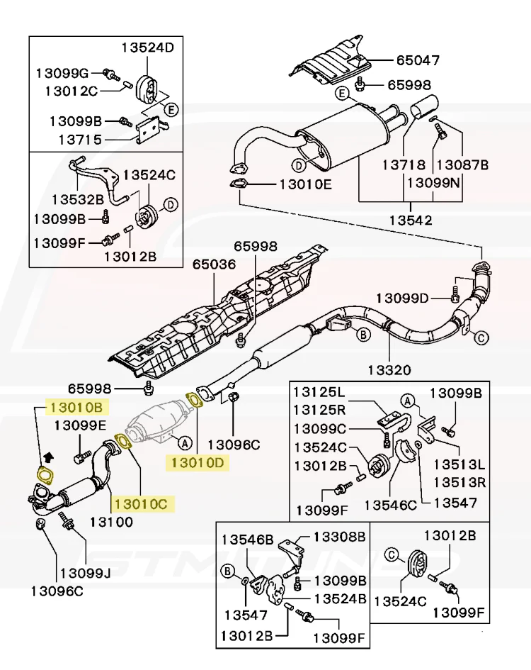 Mitsubishi OEM 2.25" Exhaust Gasket for DSM/3S/Evo 1-3 (MB687002) - Image 7