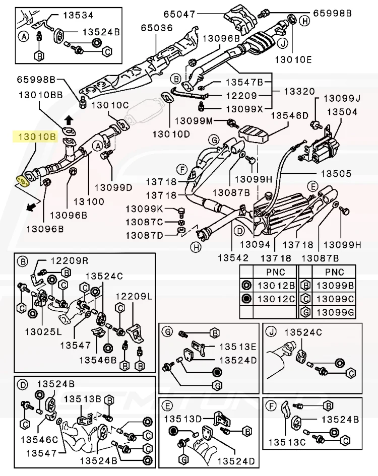 Mitsubishi OEM 2.25" Exhaust Gasket for DSM/3S/Evo 1-3 (MB687002) - Image 8