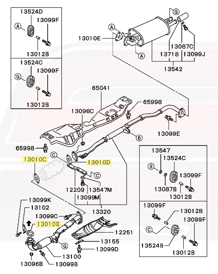 Mitsubishi OEM 2.25" Exhaust Gasket for DSM/3S/Evo 1-3 (MB687002) - Image 9