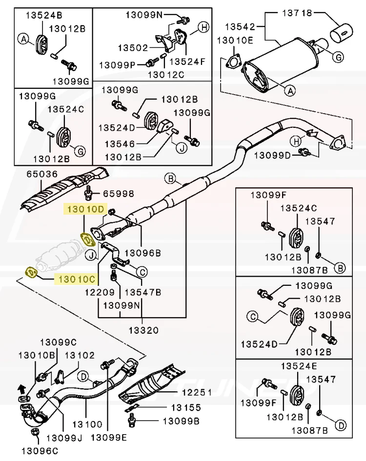 Mitsubishi OEM Exhaust Gasket for Evo 4-8 (MB687004) - Image 5