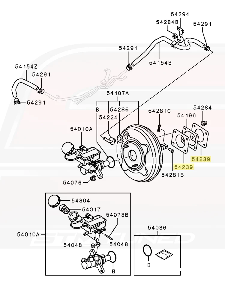 Mitsubishi OEM Brake Booster Gasket for Evo DSM 3S (MB928711) - Image 10