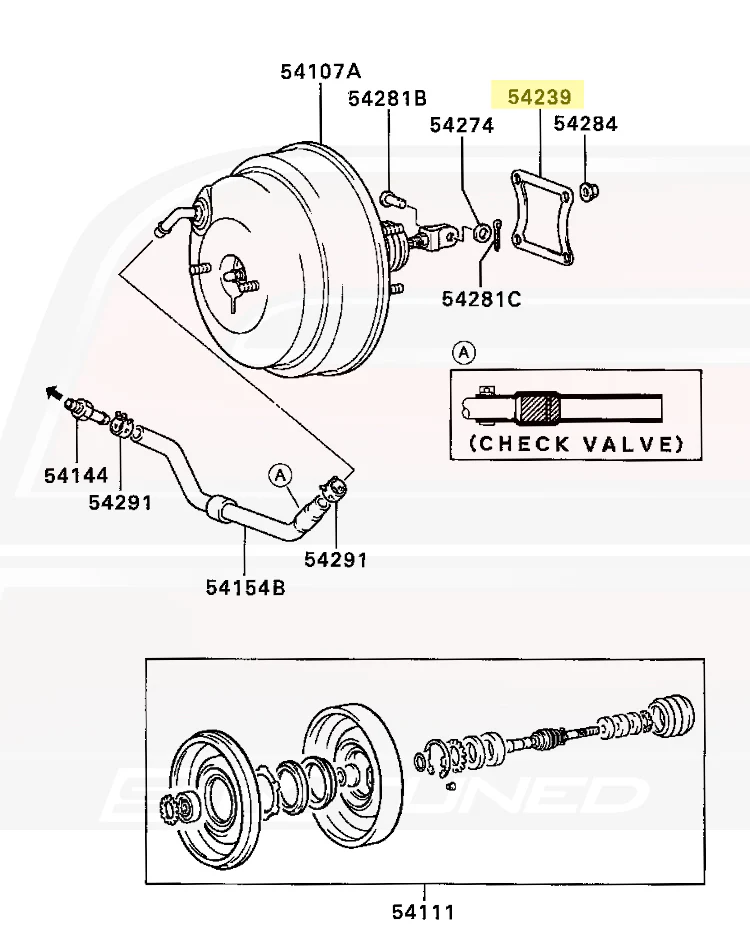Mitsubishi OEM Brake Booster Gasket for Evo DSM 3S (MB928711) - Image 11
