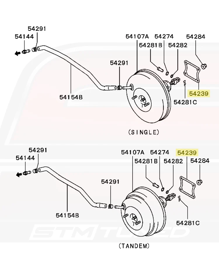 Mitsubishi OEM Brake Booster Gasket for Evo DSM 3S (MB928711) - Image 5
