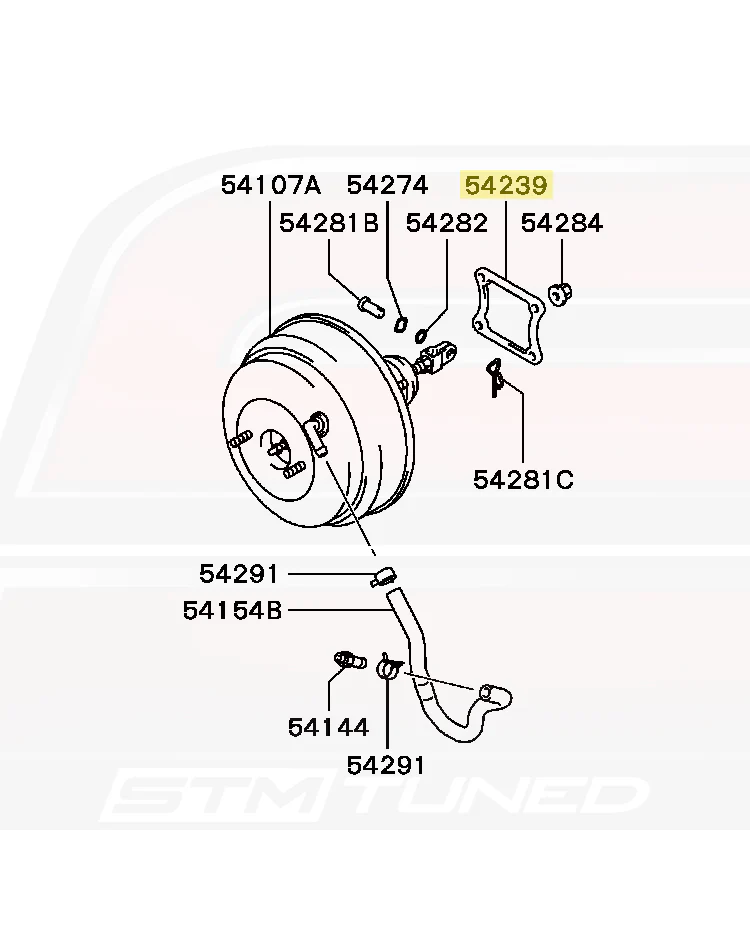 Mitsubishi OEM Brake Booster Gasket for Evo DSM 3S (MB928711) - Image 8