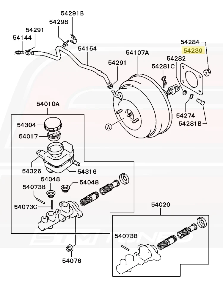 Mitsubishi OEM Brake Booster Gasket for Evo DSM 3S (MB928711) - Image 9