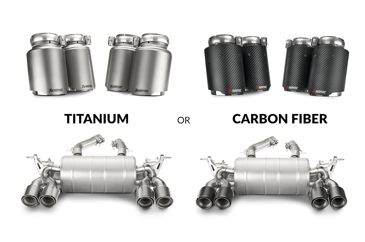 Akrapovic Slip-On Titanium Exhaust for F80/F82/F83 M3/M4 (M-BM/T/8H) - Image 3