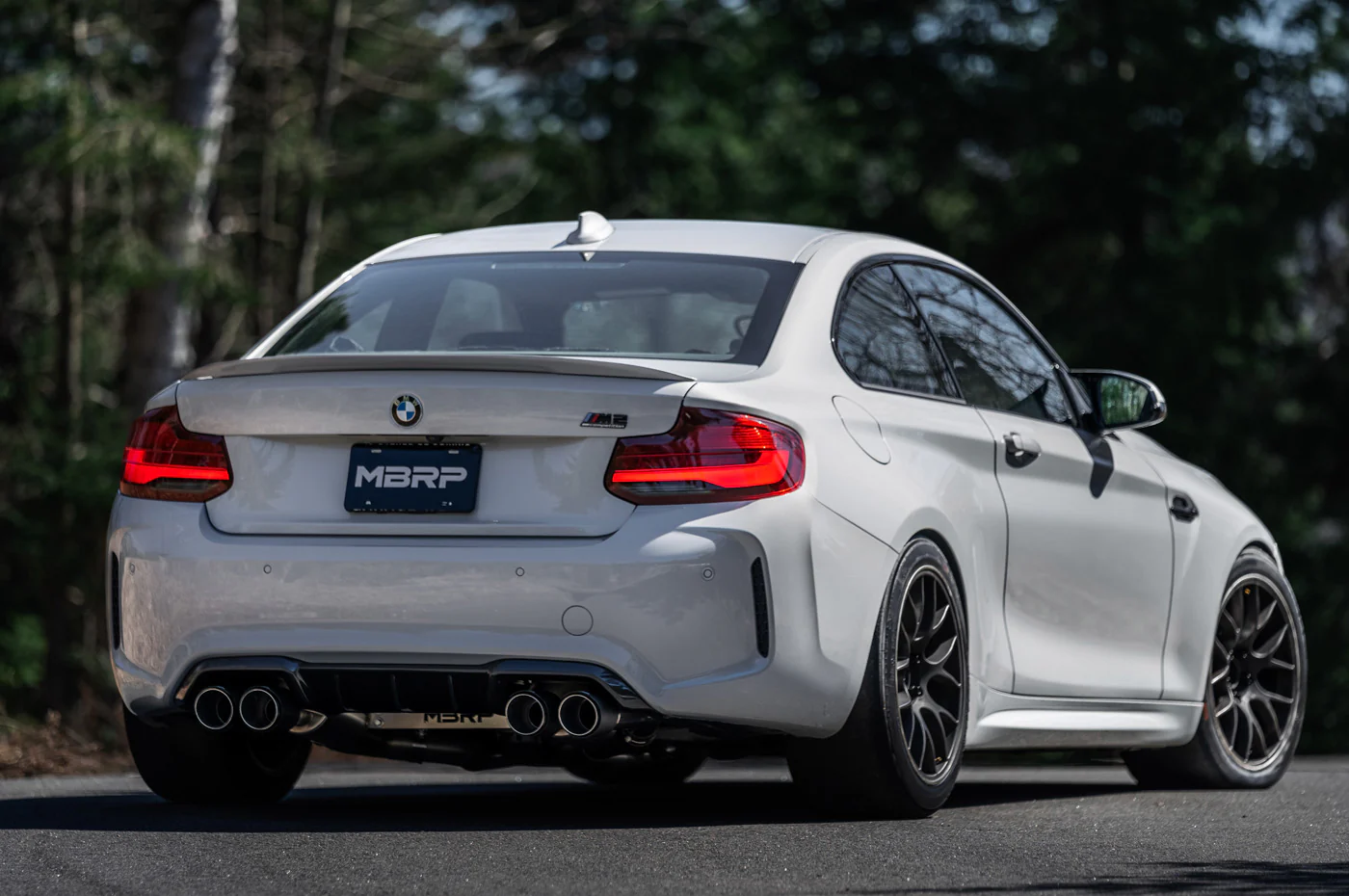 MBRP Resonator-Back Quad Exit Exhaust for F87 BMW M2 Competition (S45023CF) - Image 2