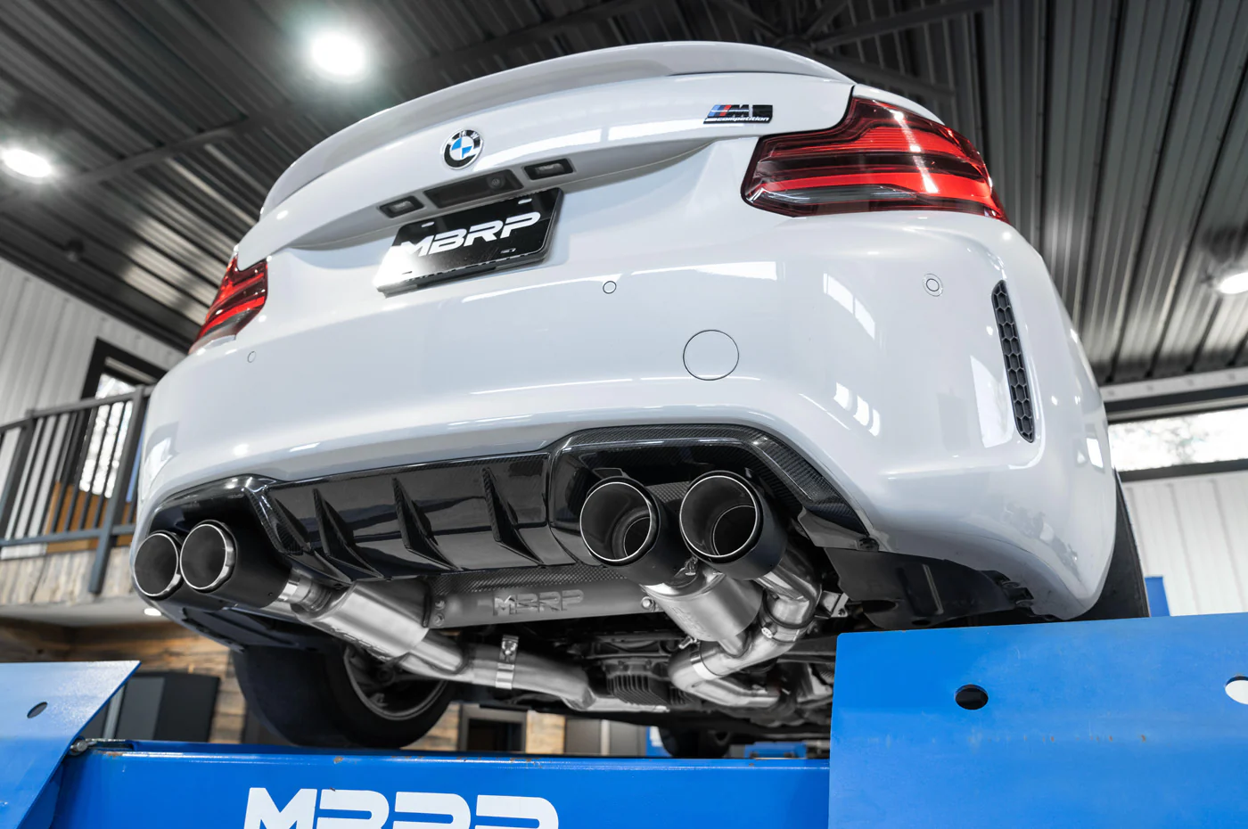 MBRP Resonator-Back Quad Exit Exhaust for F87 BMW M2 Competition (S45023CF) - Image 8