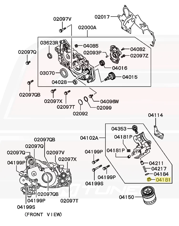Mitsubishi OEM M18 Plug for 4G63 Evo/DSM Oil Filter Housing (MD001404) - Image 4