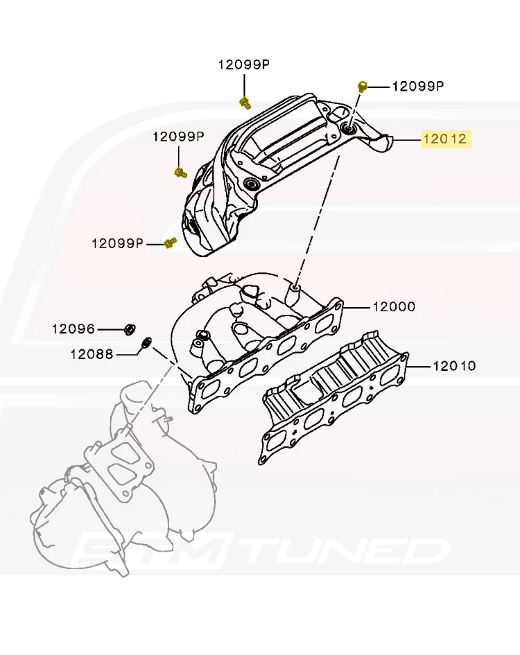 Mitsubishi OEM Exhaust Manifold Cover Bolt for Evo X (MD009494) - Image 4