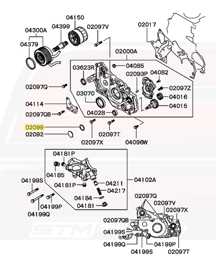 Mitsubishi OEM Front Case Castle Plug Oring for 4G63 Evo DSM (MD041021) - Image 2