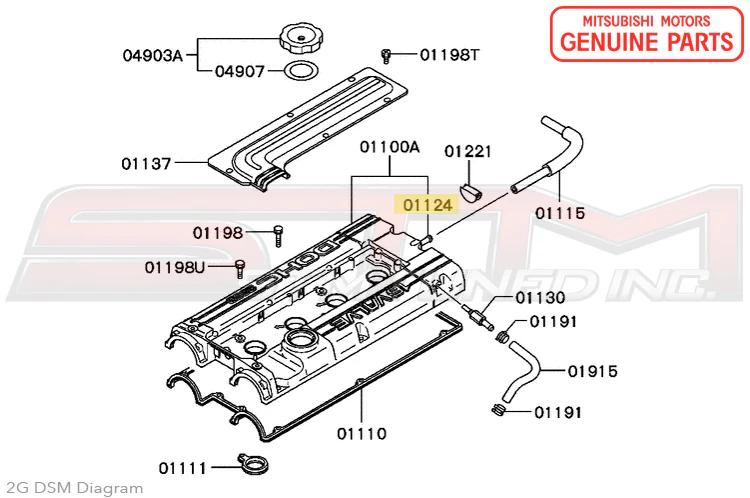 Mitsubishi Valve Cover Breather Fitting -  DSM / Evo 4-9 - Image 3